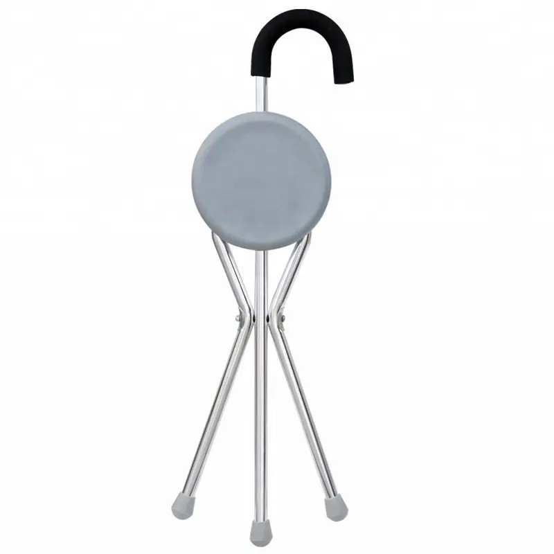 Aluminum Walking Stick, Cane, Crutch with Seat