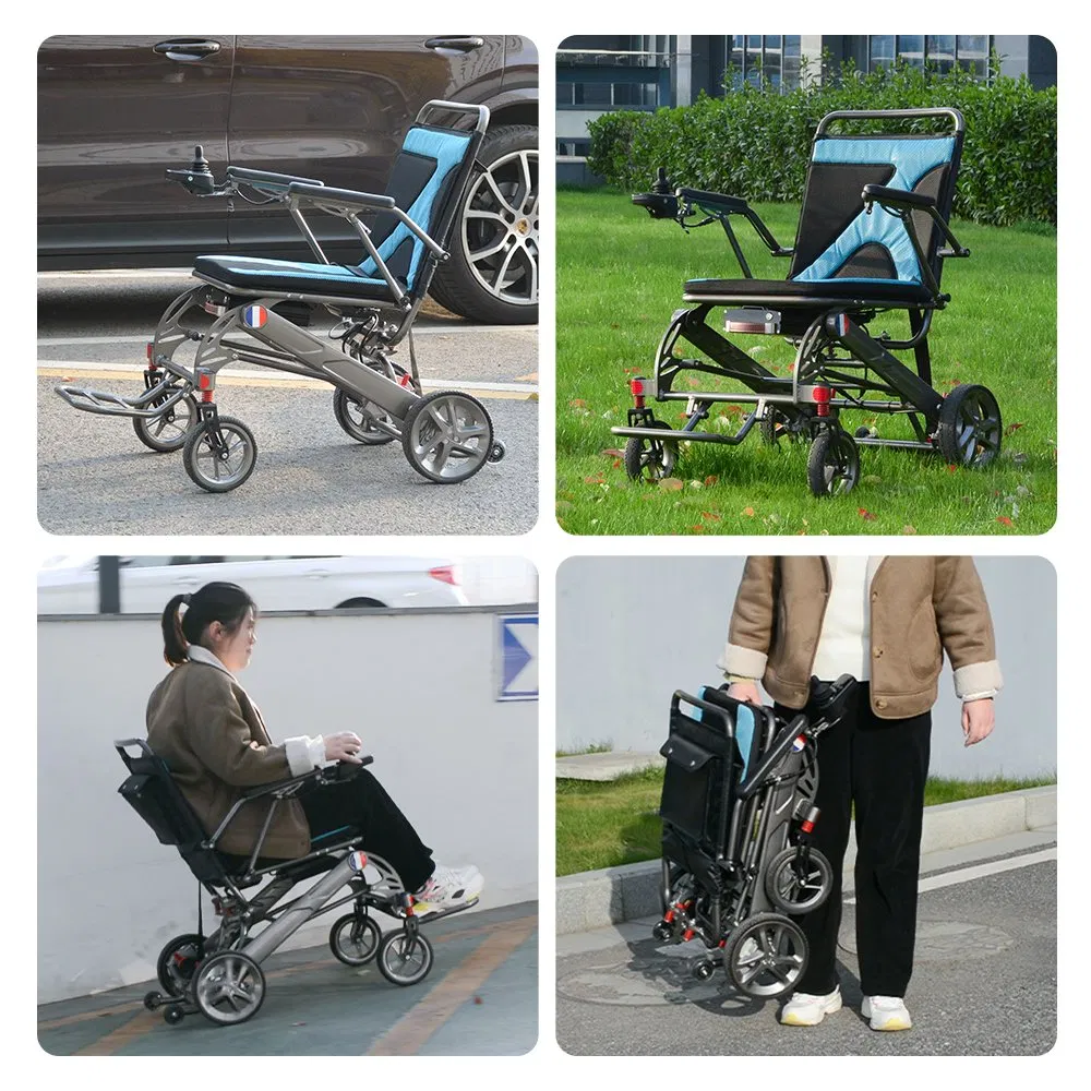 Portable Motorised Wheelchair with Brushless 150W Motors Lightweight Electric Wheelchair