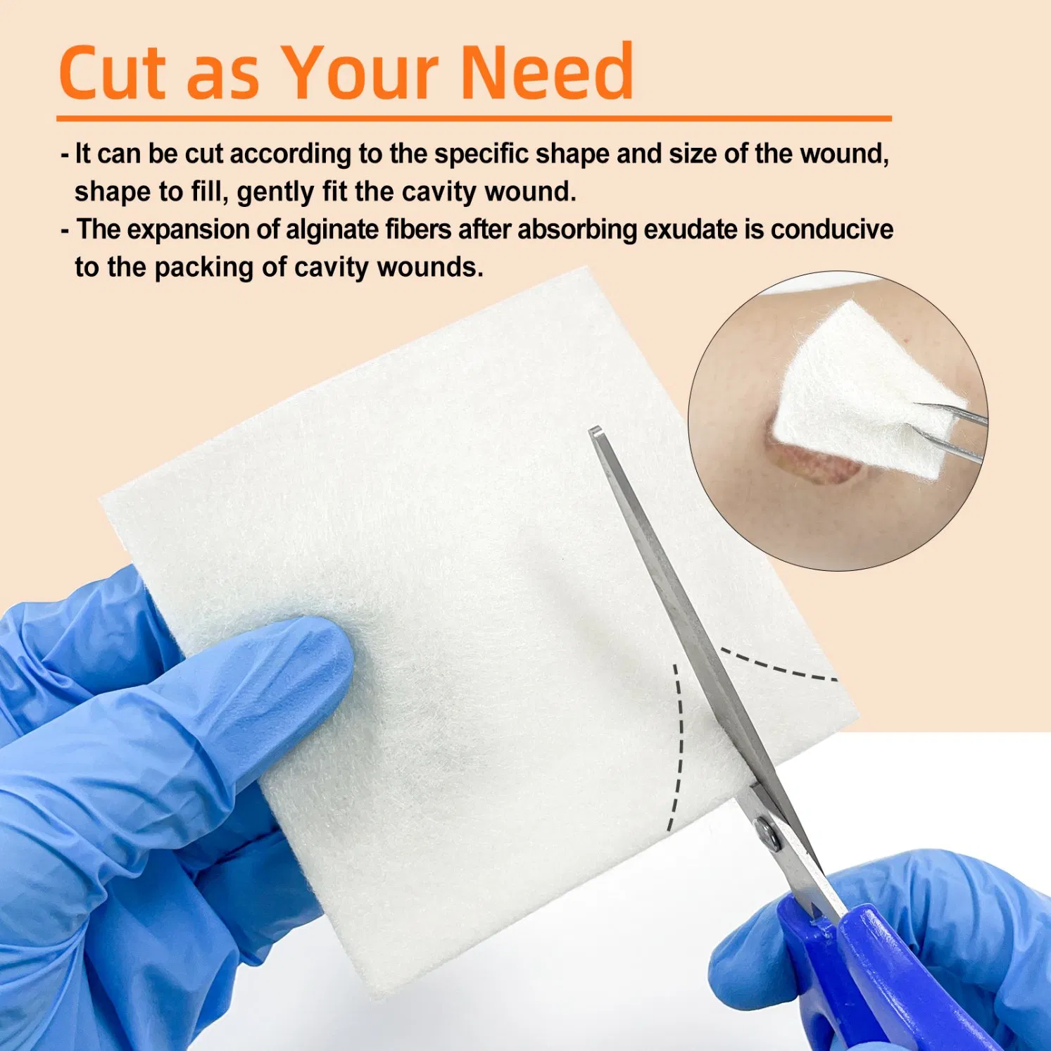 Medical Alginate Wound Dressing for Daily Nursing Protection