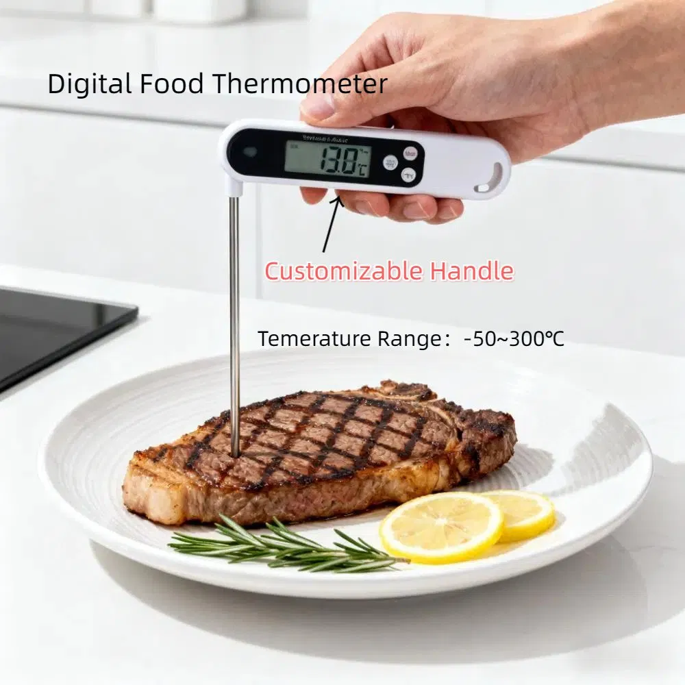Kitchen BBQ Digital Instant Read Meat Thermometer IP67 Waterproof Food Grade Stainless Steel OEM/ODM with Bottle Opener