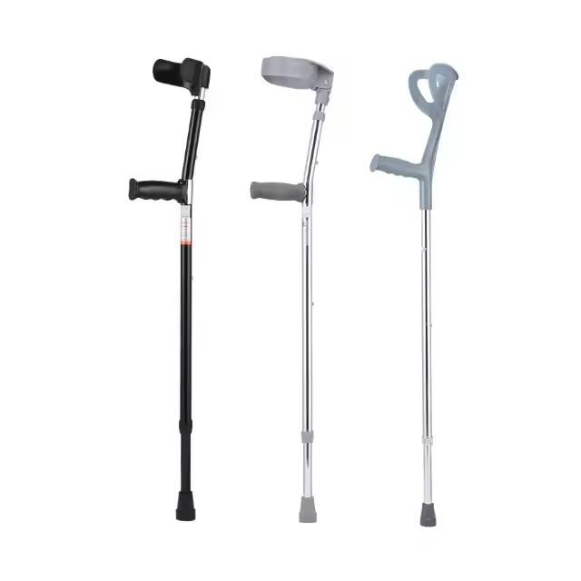 Elbow Crutch for Elderly and Disabled Black Walking Aid Cane Forearm Crutches