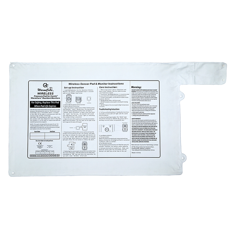 Best Weight-Sensing Fall Management White Wireless Bed Sensor Pad for Hospital