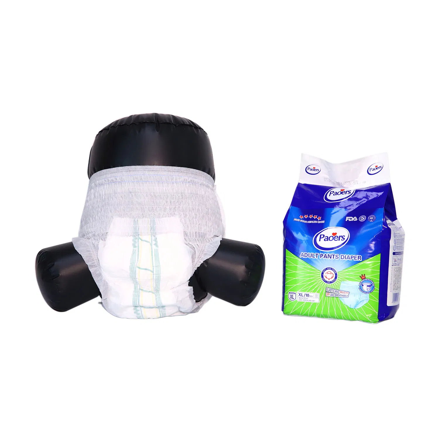 Paoers Manufacturer OEM ODM Adult Pull up Diapers with 3D Dry Protection Leak Guard for Home Use