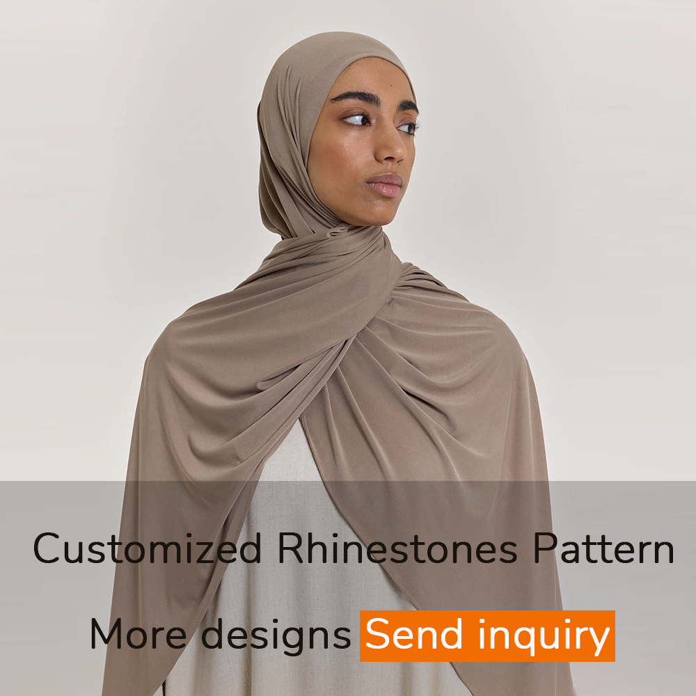 Sharut Custom High Quality Luxury Women Muslim Shawl Robe Stretchy Breathable Korean Premium Liquid Jersey Merrachi Hijab Scarf