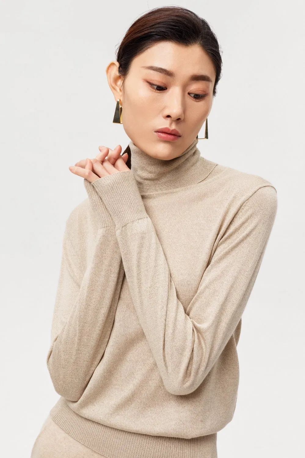 Knitted Turtleneck Sweater for Women