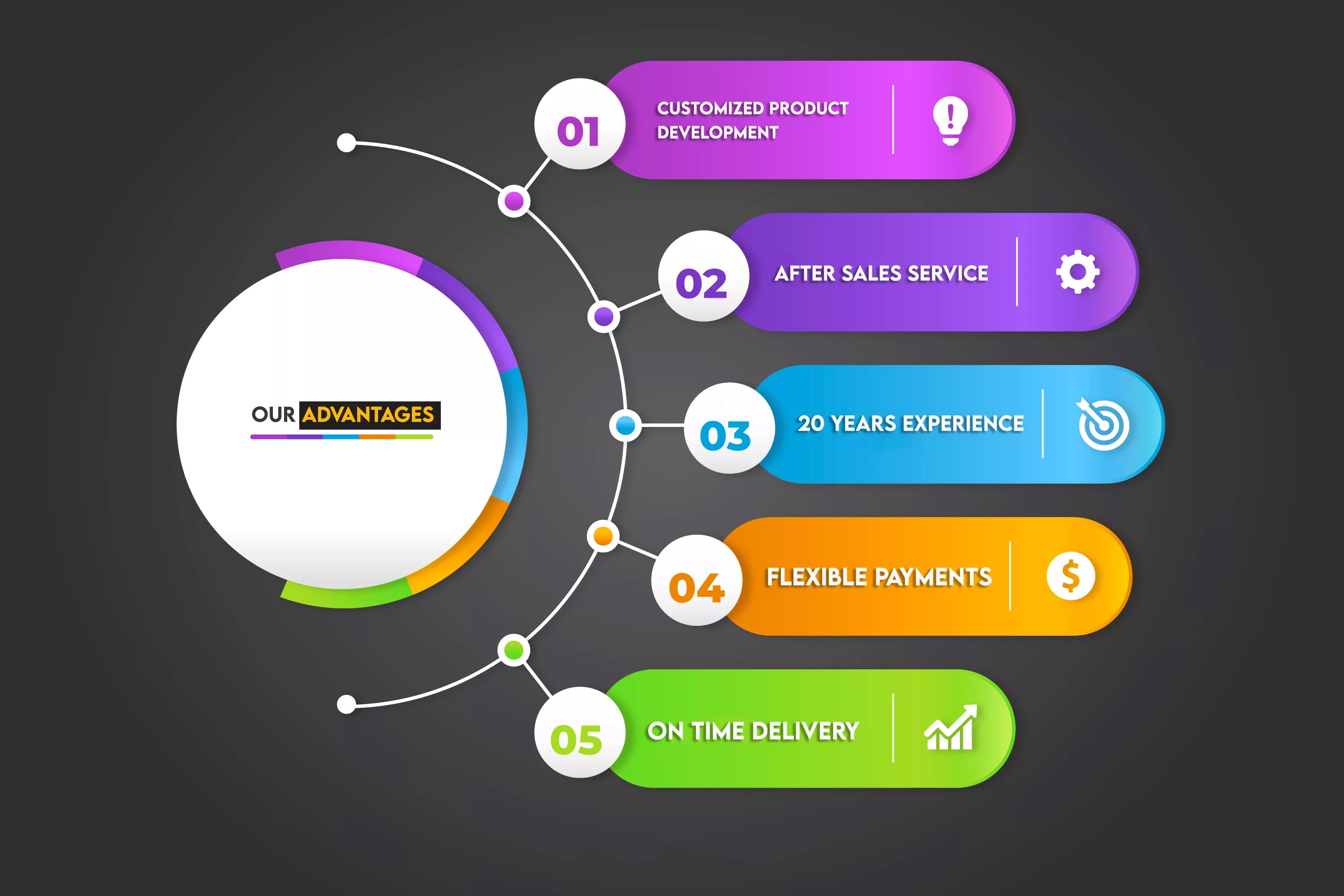 Our Advantages Infographic