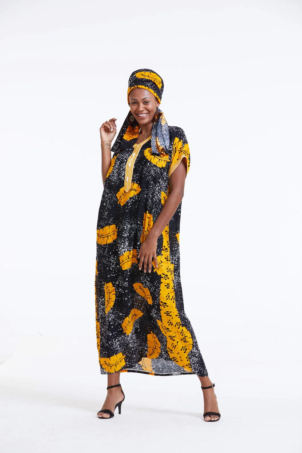 New Design Women Dress Plus Size Fashion Printed Dress