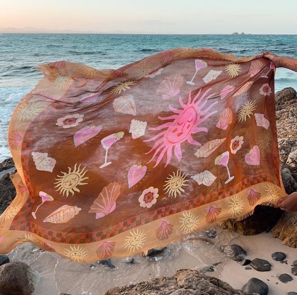 High Quality Low MOQ Customize Printed 100% Rayon Viscose Women Beach Sarong Pareo Beach Cover up