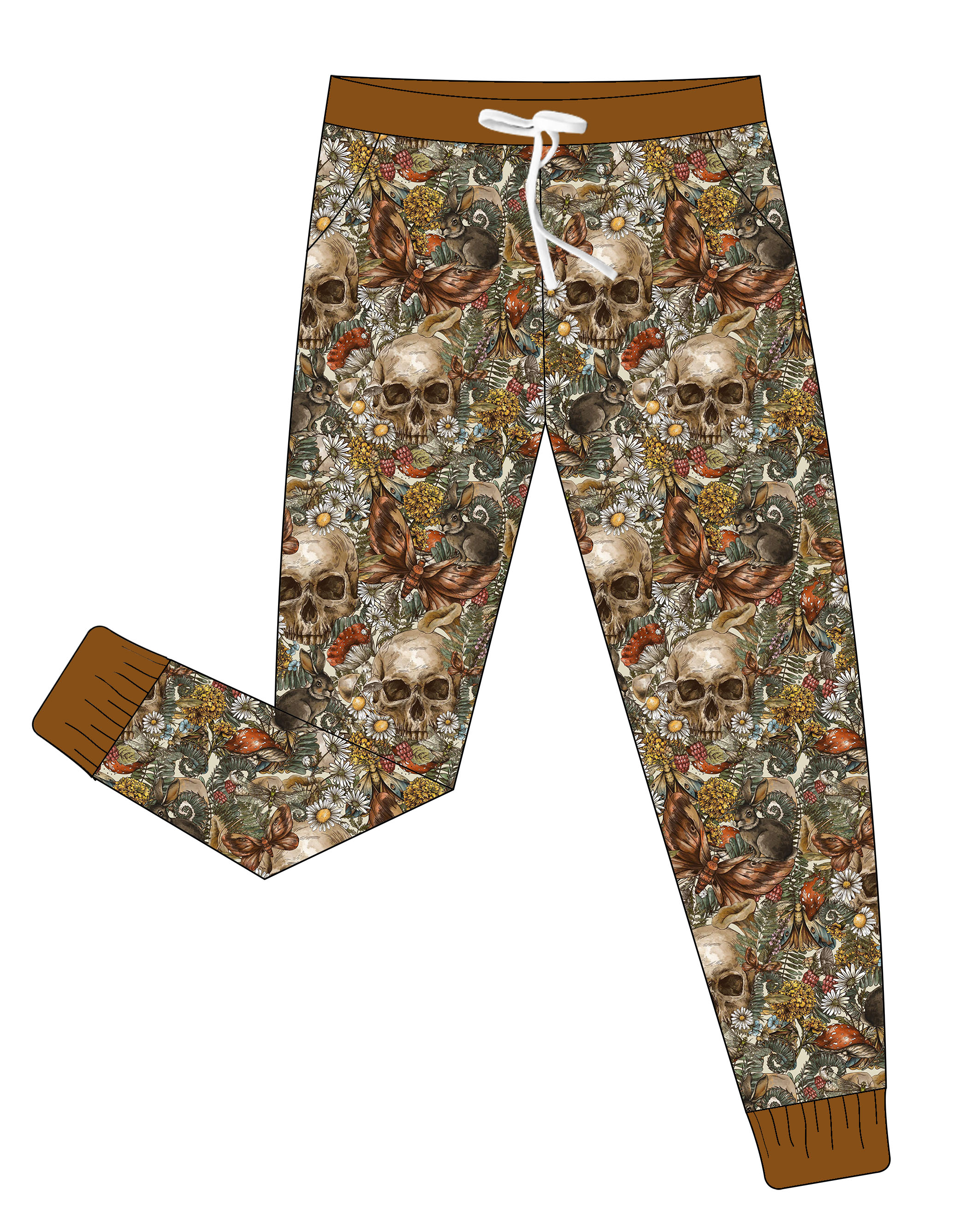 RTS Adult Mom Women's Bamboo Jogger Breathable Mid-Waist Pocket Pants Paired with Western Printed High Elasticity ODM Supply