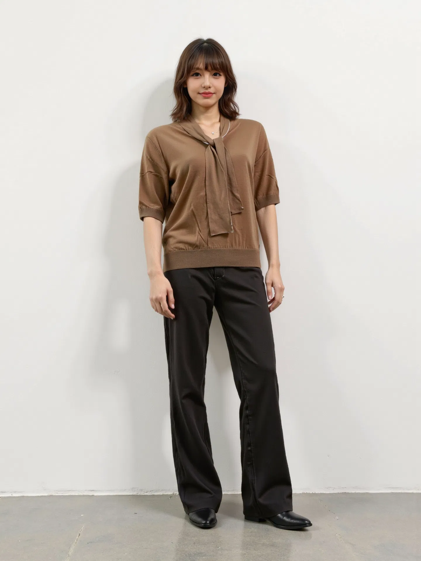 Women's Wool Cardigan Sweater - Stylish Knit with Interwoven Patterns