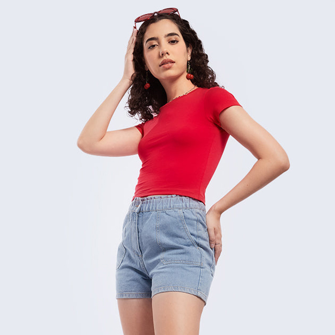 Clothing Woman 2026 New Crop Tops for Women High Quality Cotton Slim Fit T-shirt Cropped t Shirt Round Neck Women's T-shirt
