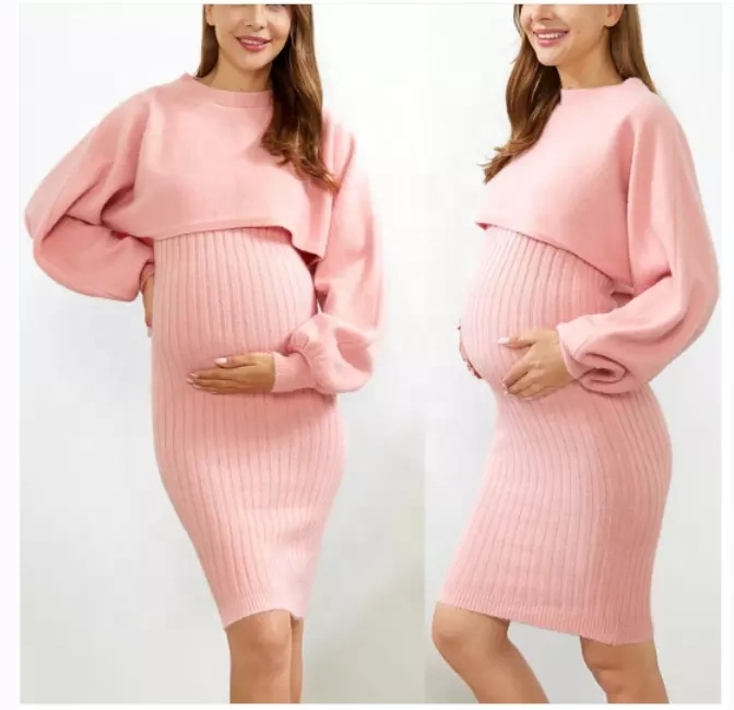 New Breathable Women Apparel Cotton Clothing Maternity Apparel Dress Pregnant Maternity Wear