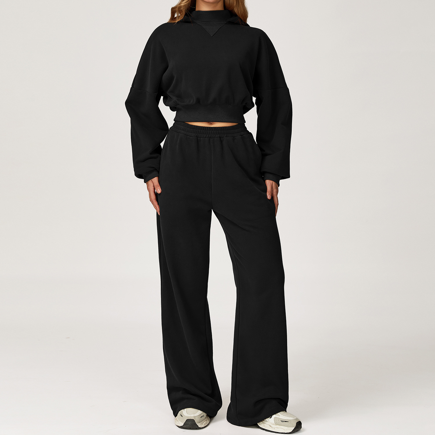 Custom Homewear Loungewear Set Women's Baggy Polyester Cotton Two Piece Plus Size Lounge Wear Sets Women