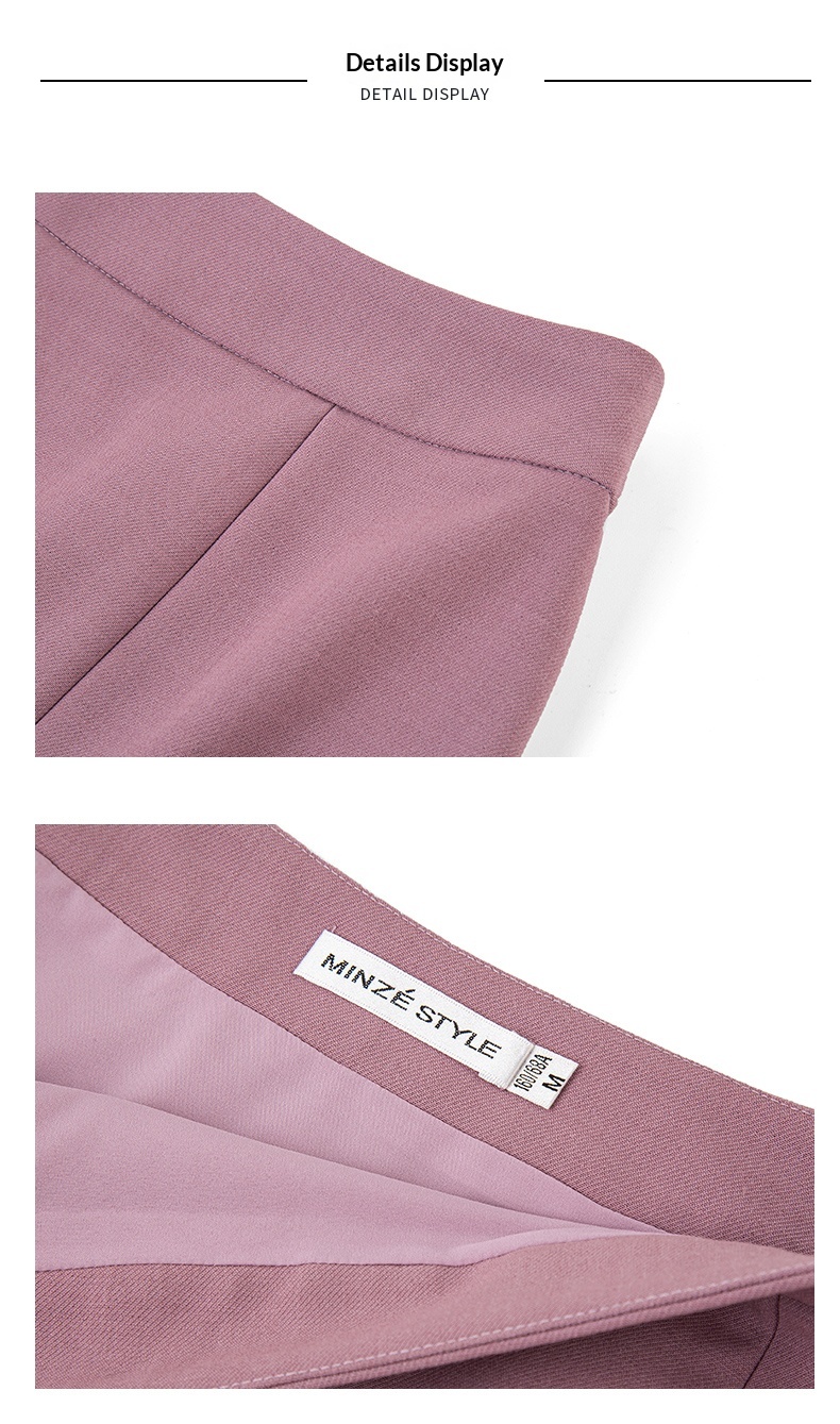 MINZESTYLE Women's Autumn Office Lady Button Skirts Suits Peter Pan Coral Business Suit