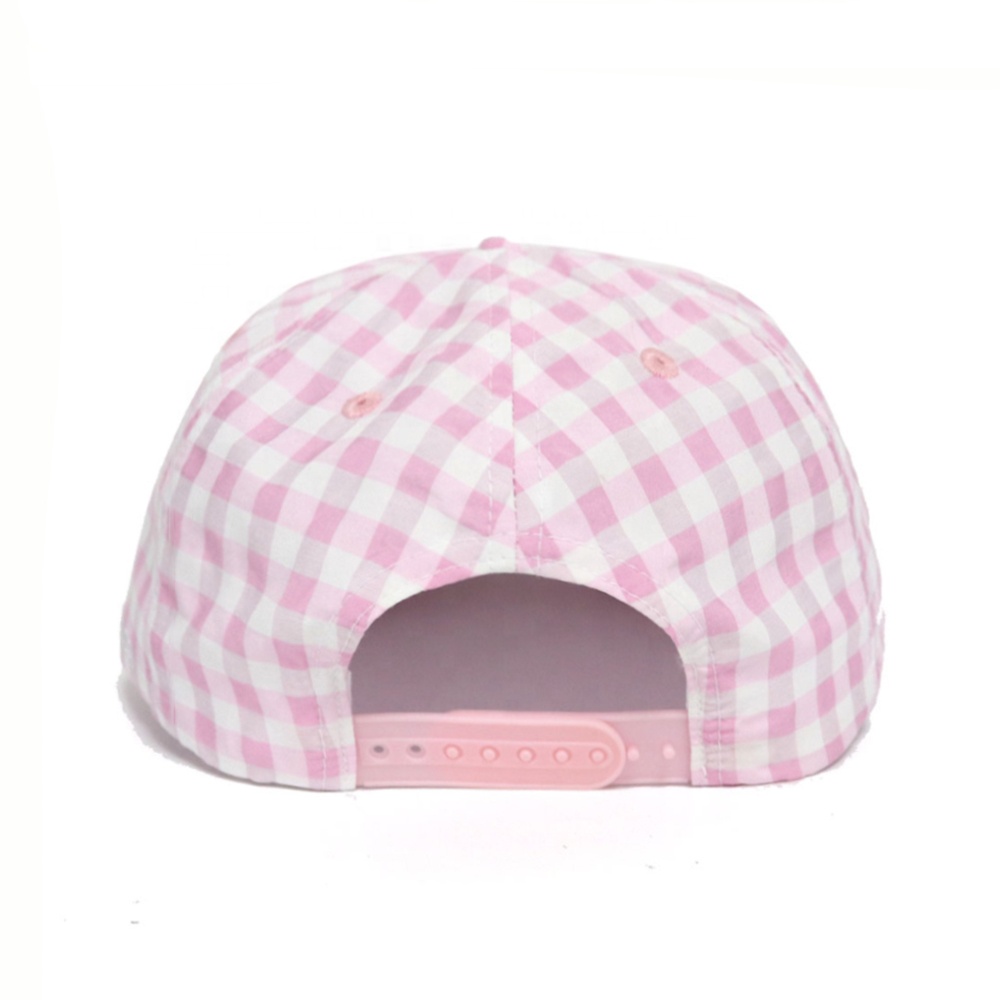 New Design Cotton Custom 3D Embroidered Logo Plaid Ideal For Summer Outings Casual Fashion Unstructured Women's Dad Hats Caps