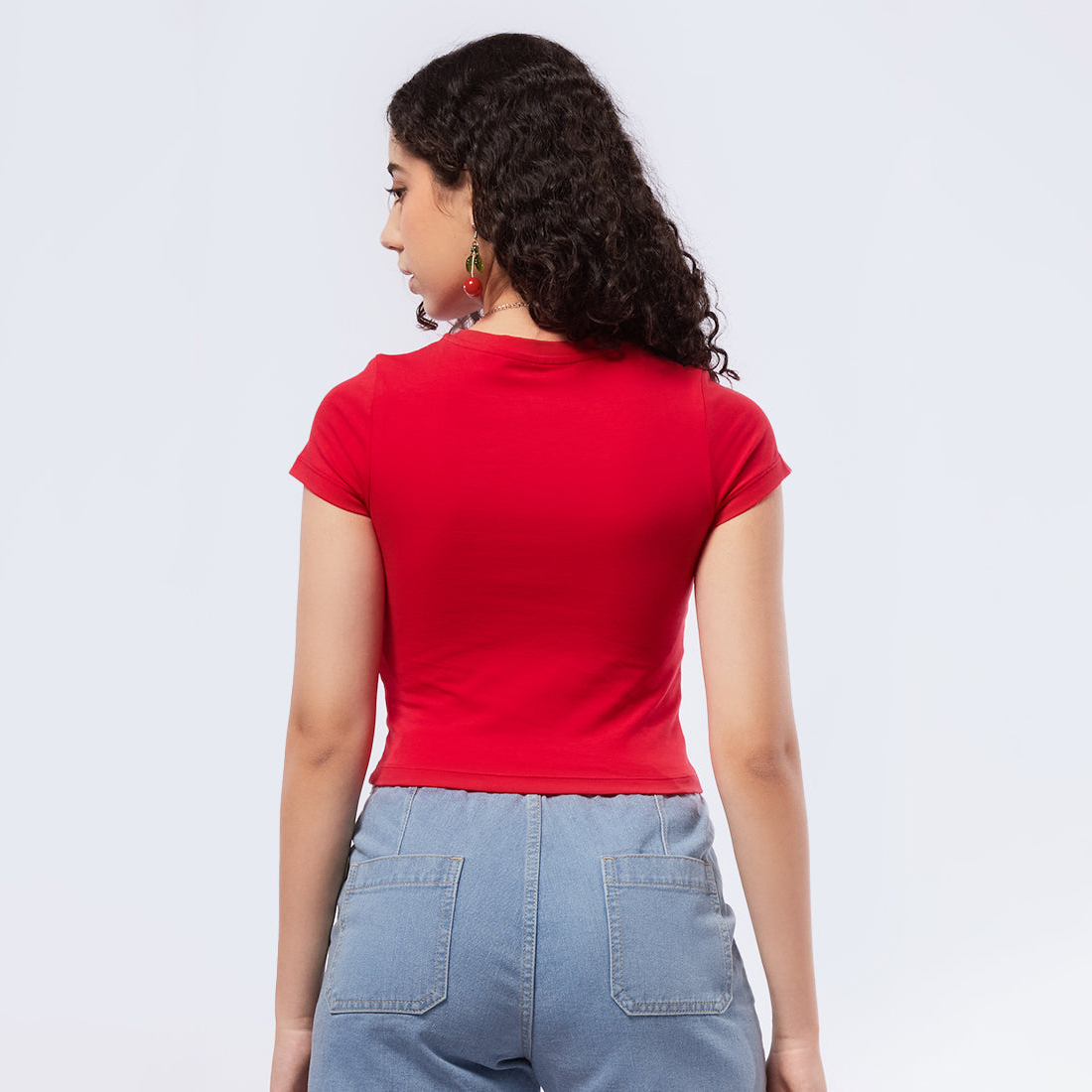 Clothing Woman 2026 New Crop Tops for Women High Quality Cotton Slim Fit T-shirt Cropped t Shirt Round Neck Women's T-shirt
