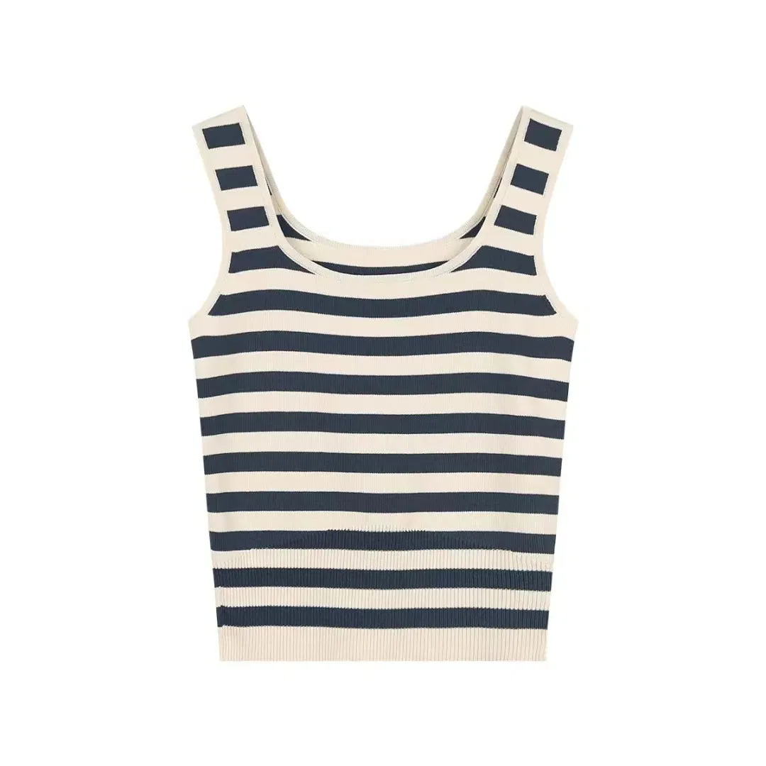 Trendy Stripe Knitting Sweater Vest for Women, All Seasons