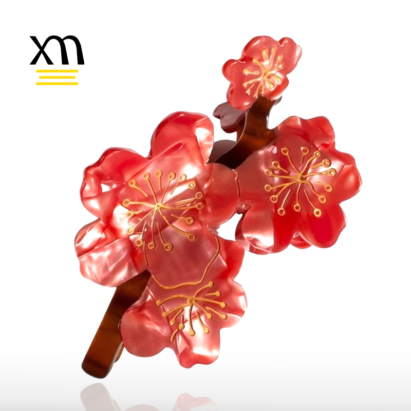 Aesthetic New Style Cherry Blossom Claw Clip For Women High Quality Acetate Flower Sakura Hair Clips En Gros Pince Cheveux Fleur