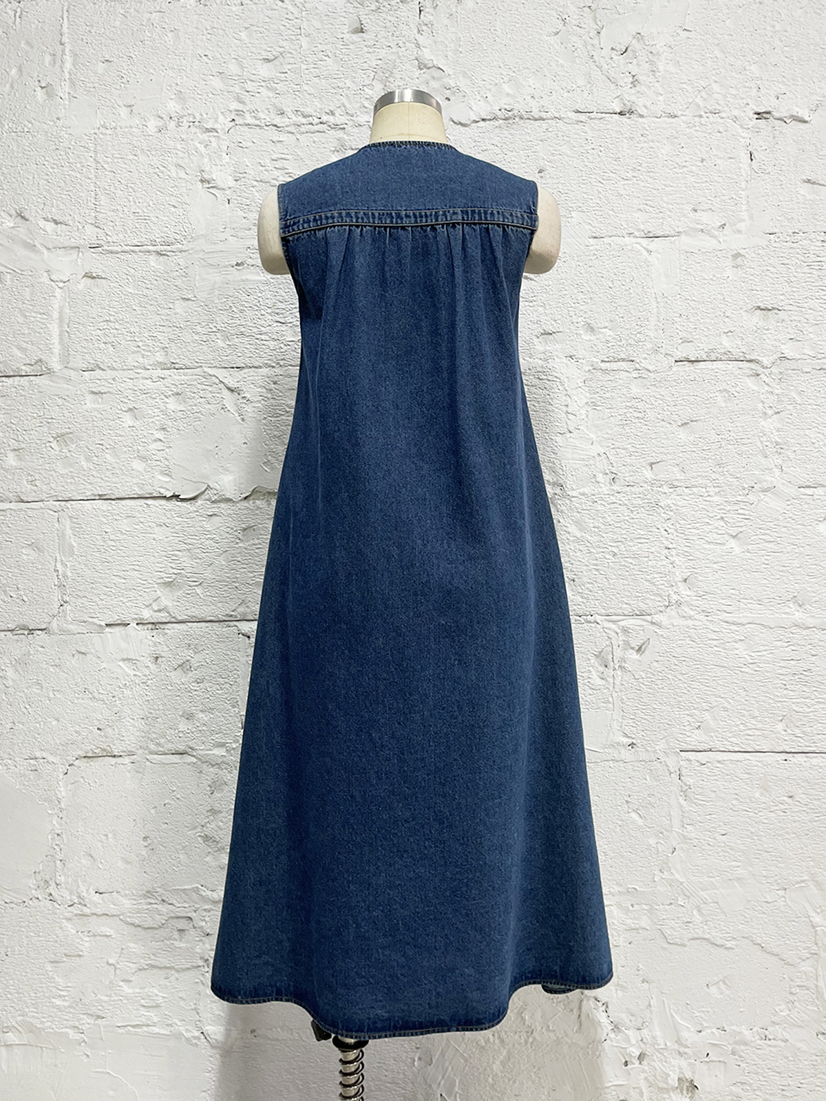 Women's Sleeveless Denim Zipper Daily Custom Dress