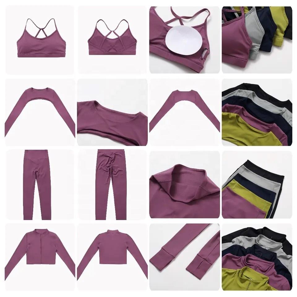 Custom logo Women Gym Workout Sport Wear Fitness Gym Yoga Scrunch Leggings and Bra Sets for Plus Size Women