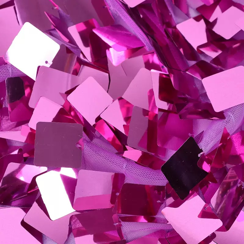 Square Sequin Fabric on Mesh for Party Dresses, Evening Wear and Fashion Apparel