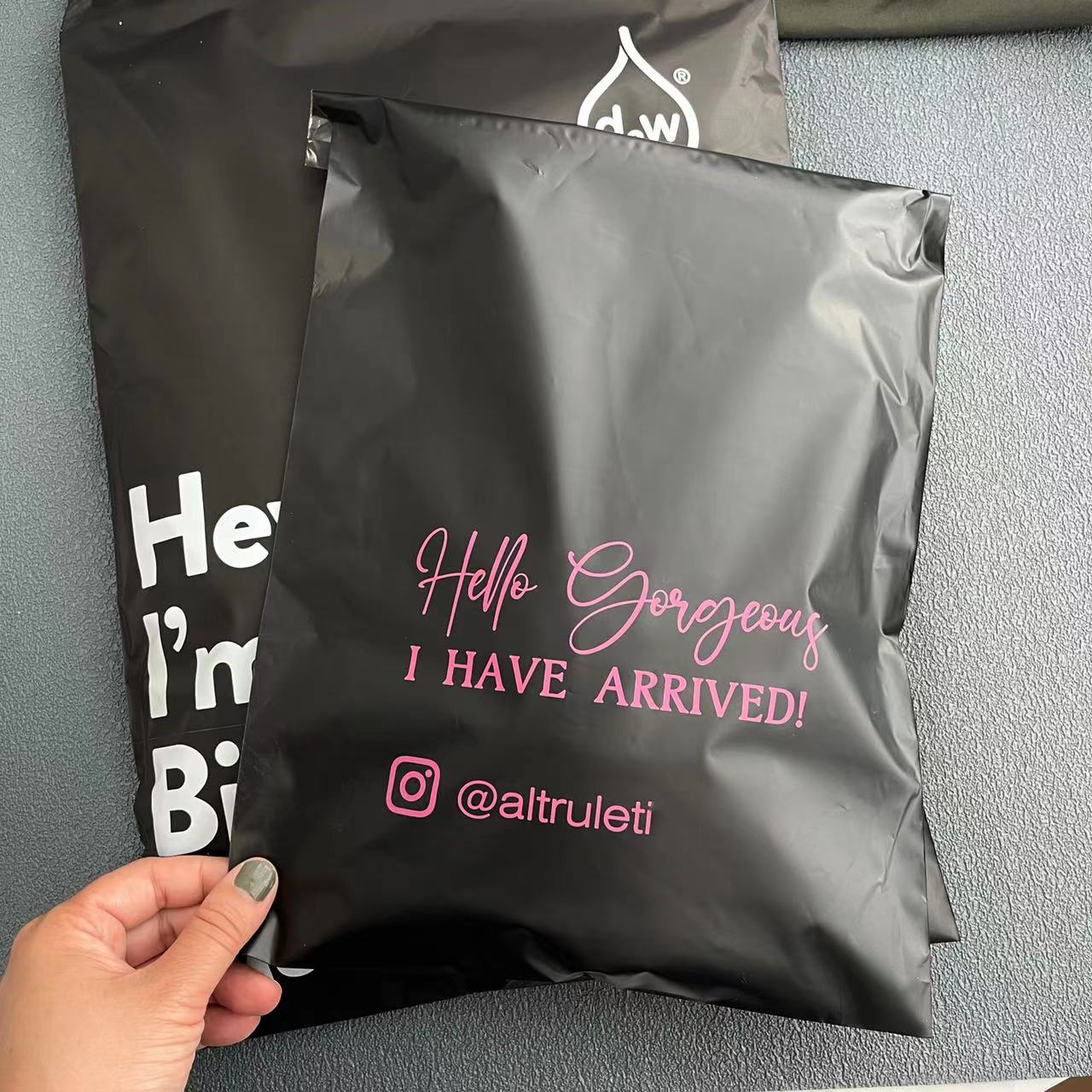 Pink Courier Bags Custom logo Printed Express Recycled Clothes Shipping Poly Mailer Mailing Polymailer Bag