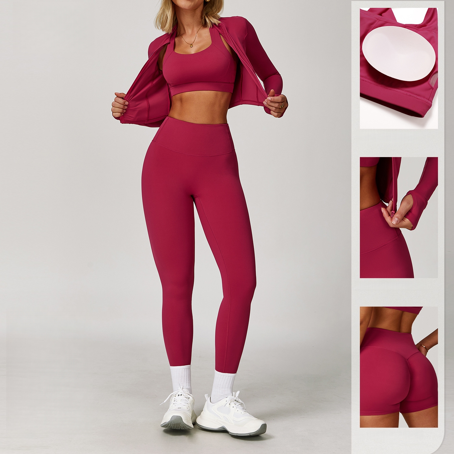 Custom Logo Blank Breathable Gym Training Workout Outfit Quick Dry Plus Size Sports Fitness Yoga Activewear Sets for Women