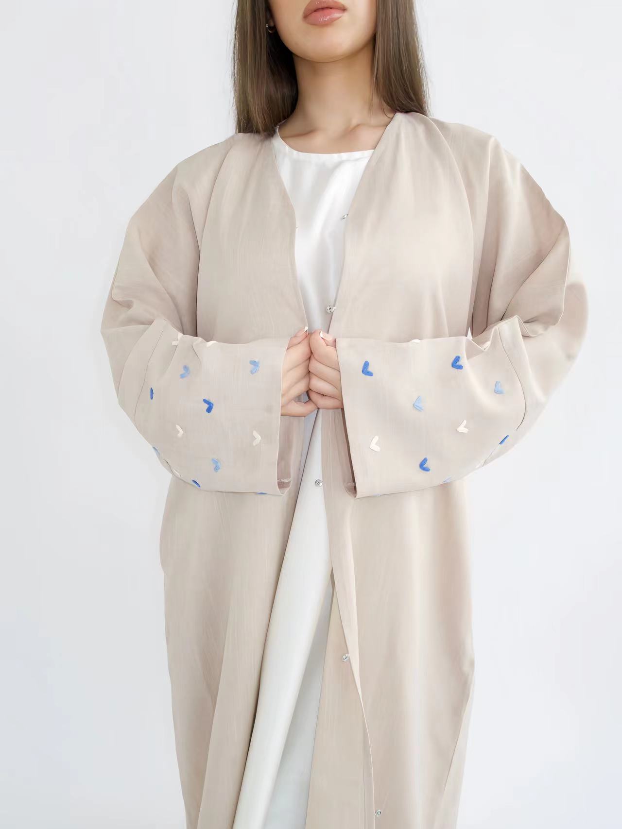 Wholesale Women Frocks Modest Muslim Colorful Embroidery Abaya for Women Modest Fashion
