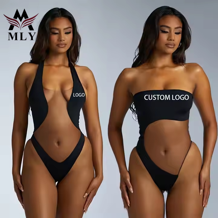 MLY Custom Logo Thong Bikini Set Deep V-wire Swim Wear Luxury One Piece Swimsuit Girls Swimwear High Quality Swimwear for Women