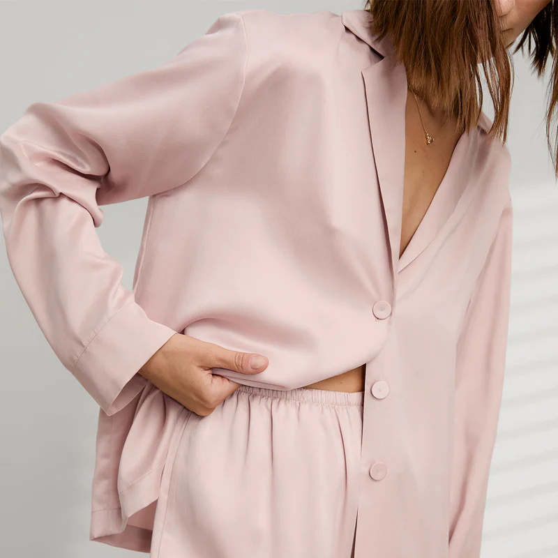 Custom Loungewear Women Sets Luxury Pj Sets for Women 2 Piece Women's Sleepwear Eco-friendly Silk Lounge Wear Sets