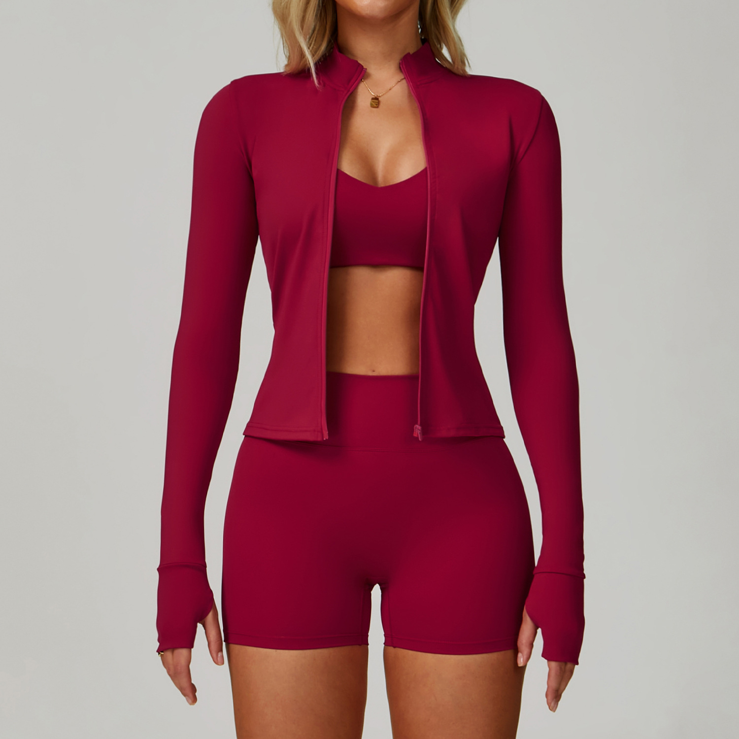 Wholesale Women Active Wear Sets Customized Logo Plain Blank Gym Workout Training Fitness Sports Yoga Outfits
