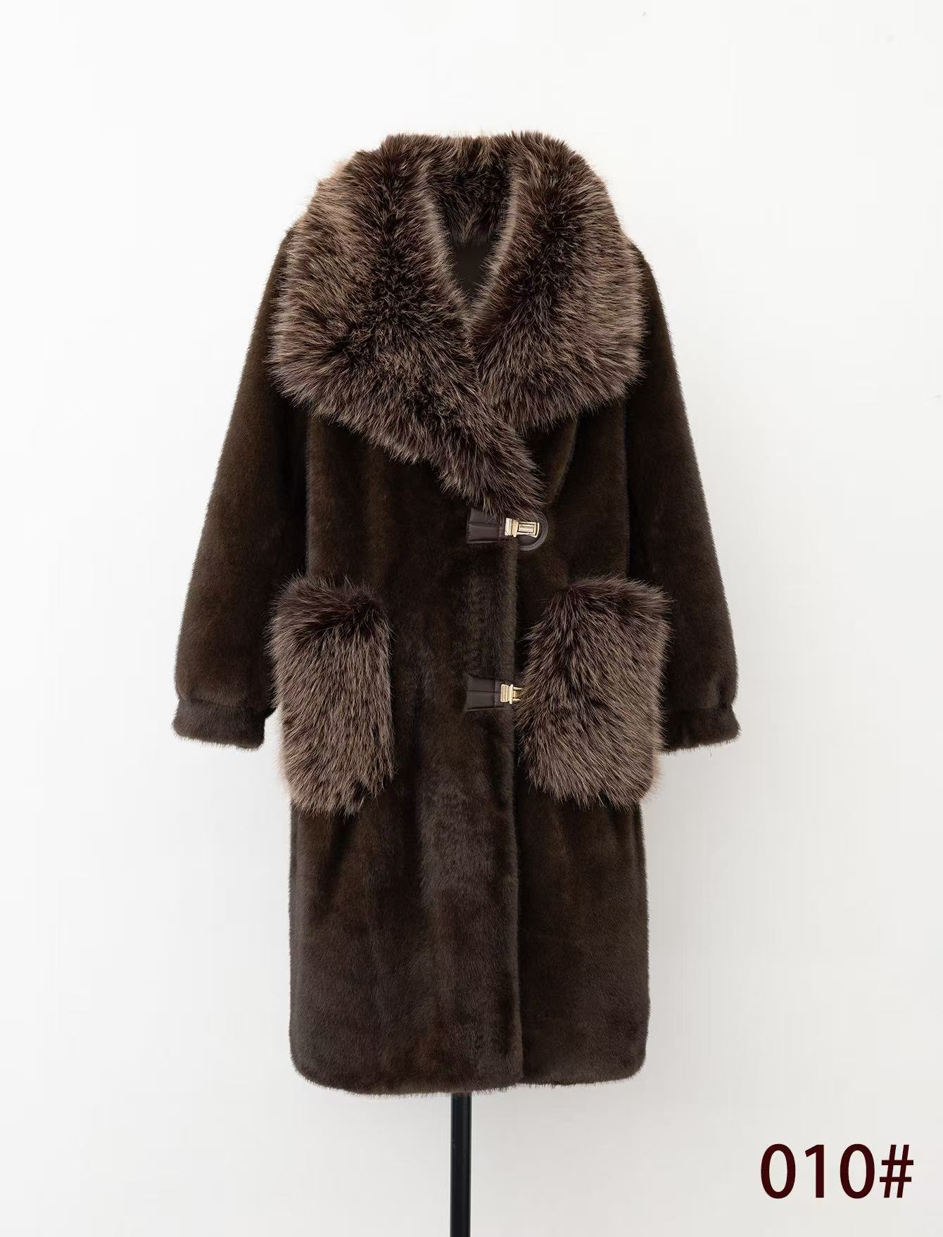 Women's Winter Warm Long Outerwear Fur Trim Overcoat with Faux fur with Single Button Closure Windproof and Woven Coats