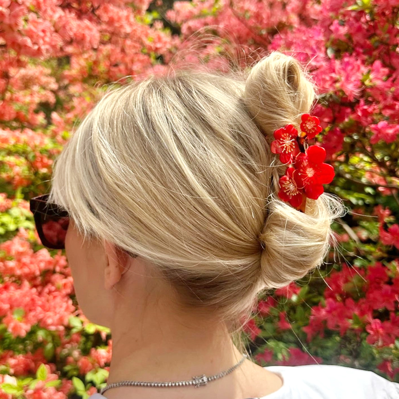 Aesthetic New Style Cherry Blossom Claw Clip For Women High Quality Acetate Flower Sakura Hair Clips En Gros Pince Cheveux Fleur