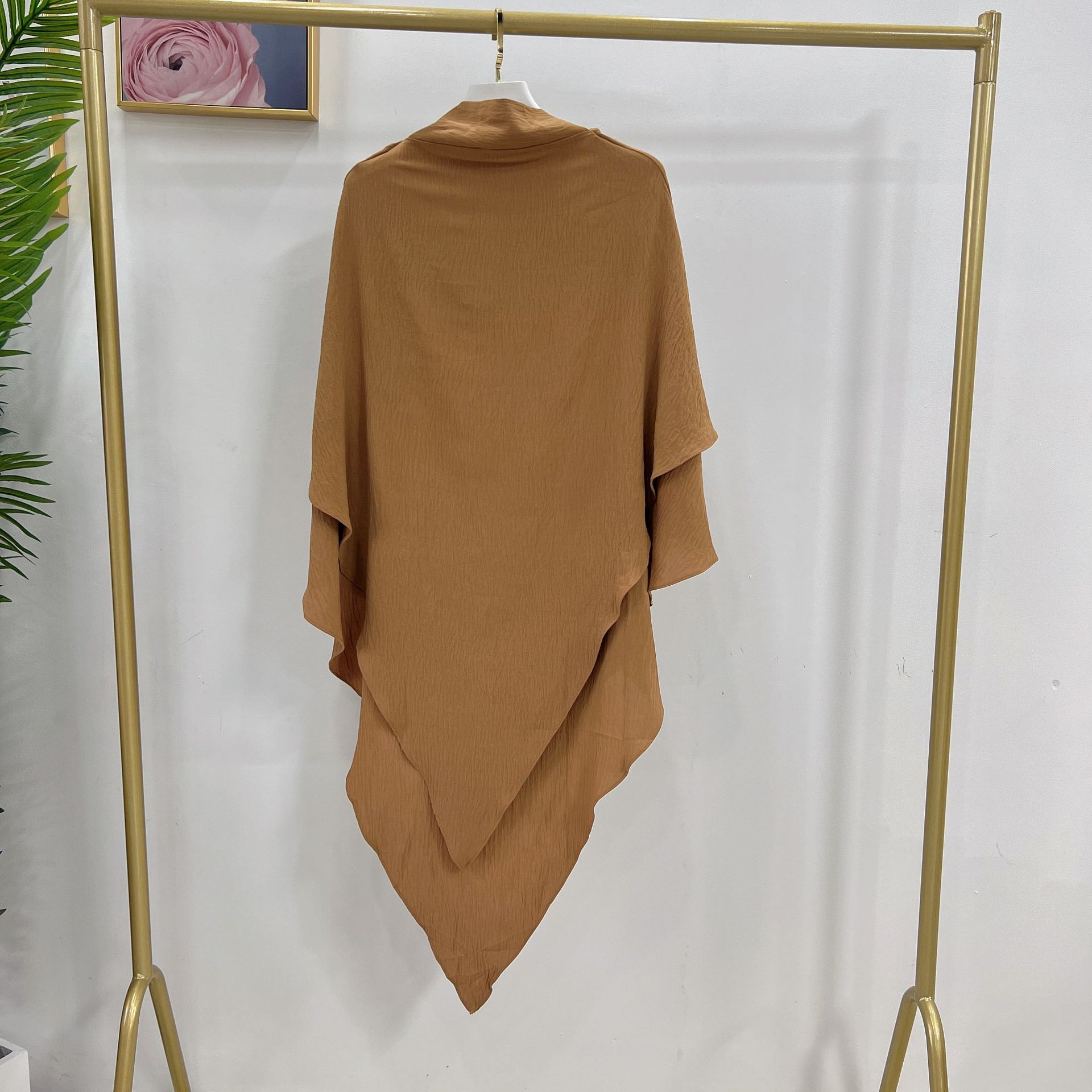 2023 Hot Sale Fashion Two Layer Khimar Women Muslim Long Hijab Top Jilbab Abaya Maxi Khimar Prayer Abaya HJ908