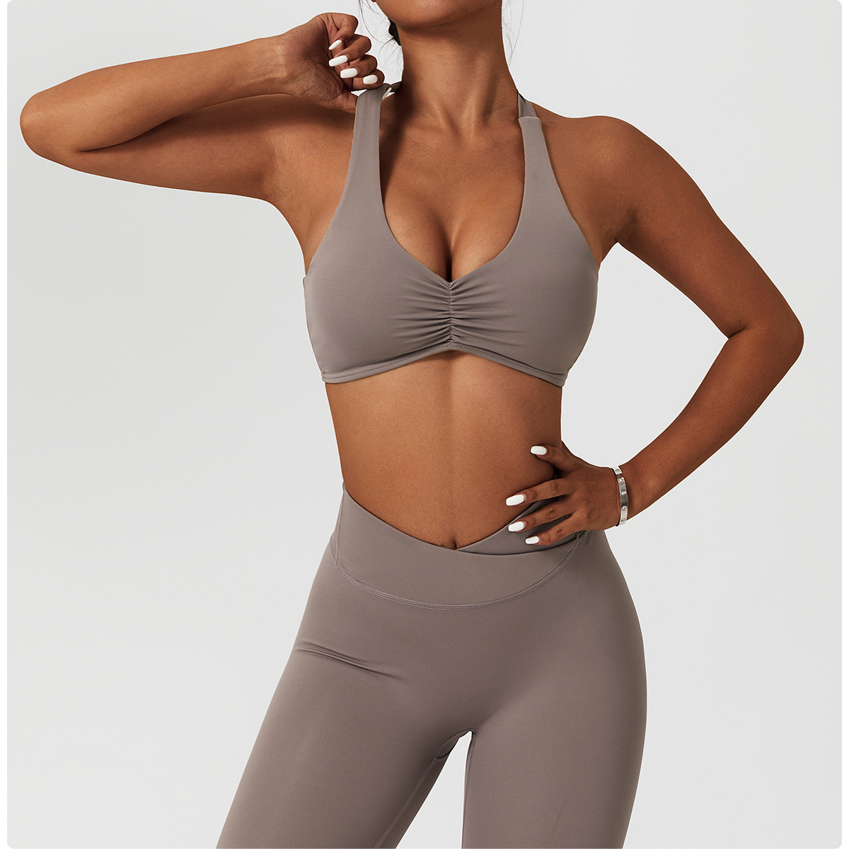 New Arrival Custom Logo Workout Legging Yoga Fitness Activewear Two Piece Women's Sets
