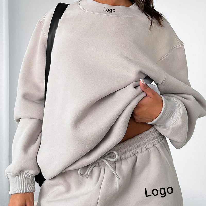 Custom Logo Women's Casual Sports Suit Best-Selling New Fashion Streetwear Loose Hoodie for Women