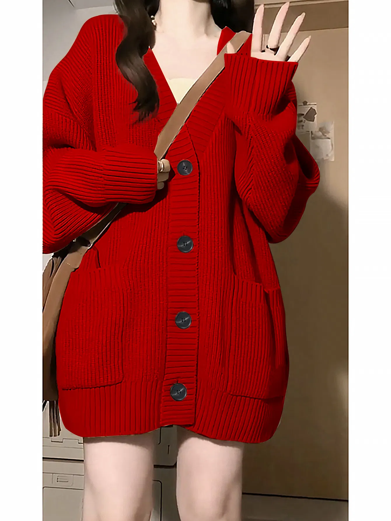 Fashion-Forward Knitted Sweater Cozy Knit Sweater for Women