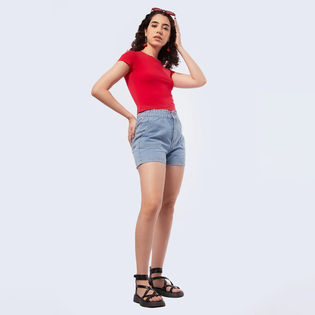 Clothing Woman 2026 New Crop Tops for Women High Quality Cotton Slim Fit T-shirt Cropped t Shirt Round Neck Women's T-shirt