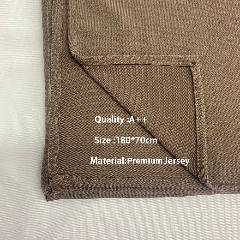 Sharut Custom High Quality Luxury Women Muslim Shawl Robe Stretchy Breathable Korean Premium Liquid Jersey Merrachi Hijab Scarf