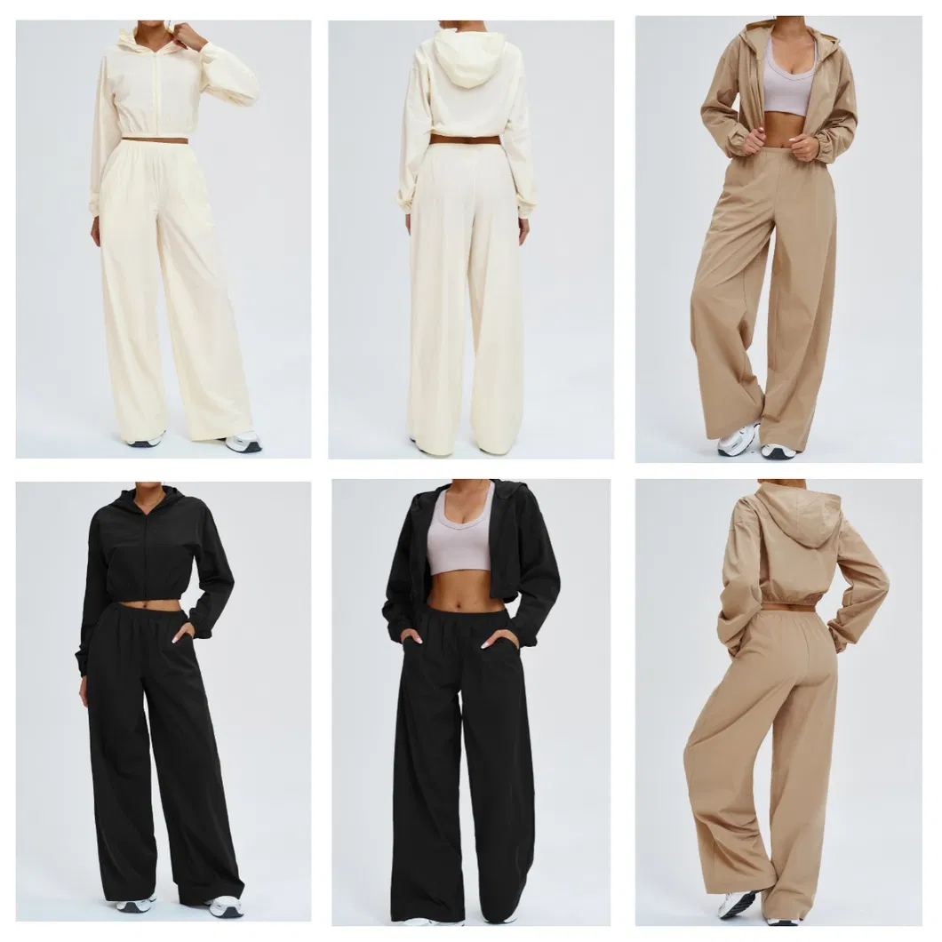 Streetwear/Activewear/Sports Wear Woman Clothing Coat and Pants Tracksuit