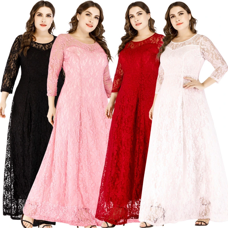 Summer Women′ S Plus Size Embroidery Dress Fashion Dress