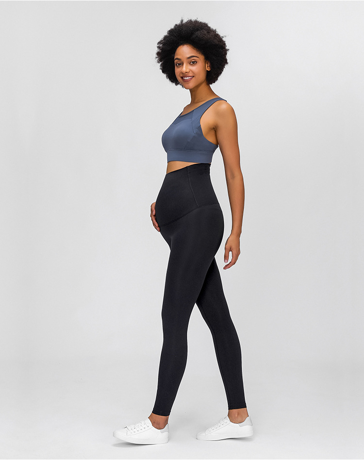 Custom Logo Active Wear Women's Super Soft High Waist Leggings Cotton Yoga Pregnancy Maternity Leggings For Women's