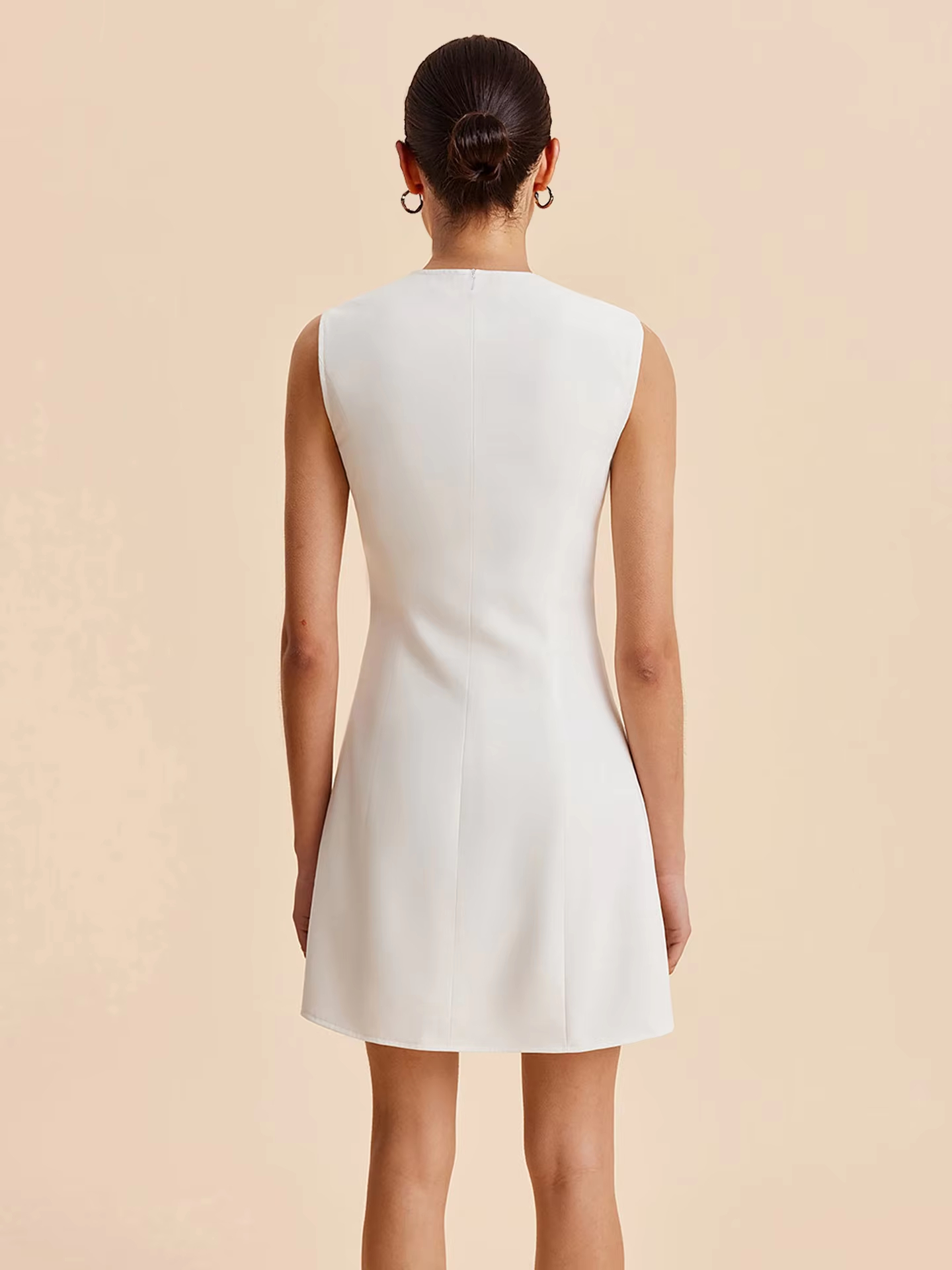Elegant Fitted Midi A-Line Dress View 1