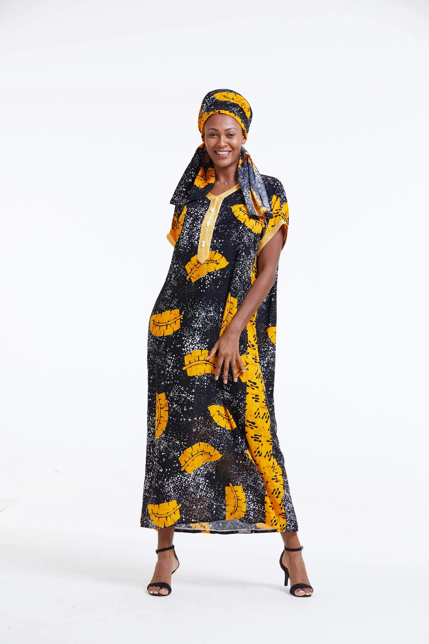 New Design Women Dress Plus Size Fashion Printed Dress