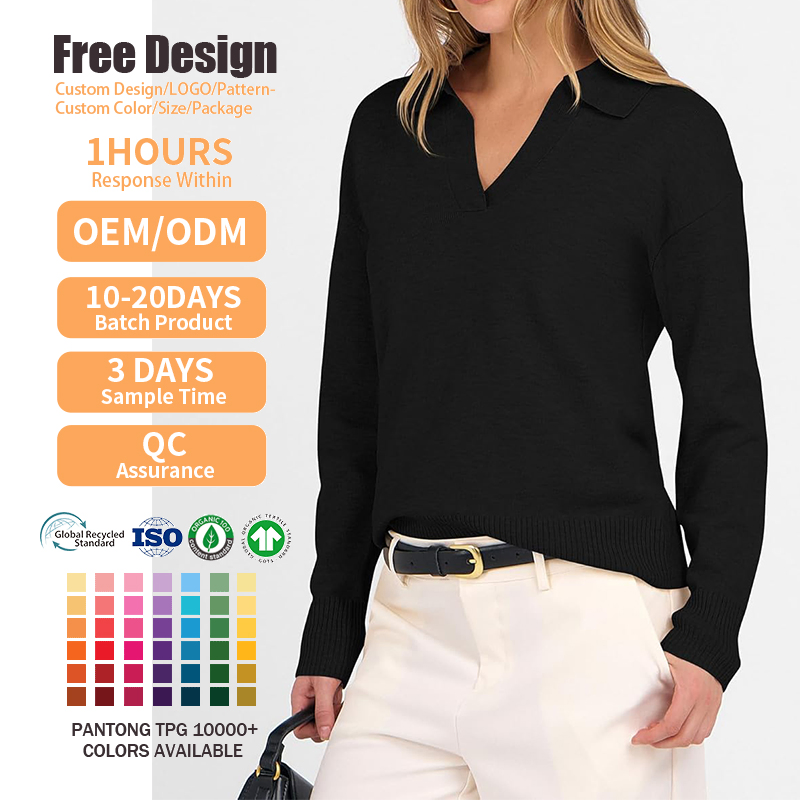 Women Sweater Comfortable V-Neck Knitwear for Professional Work and Casual Days