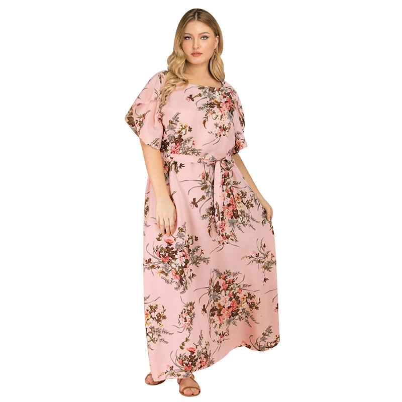 Summer Women′ S Plus Size Printed Dress Fashion Dress