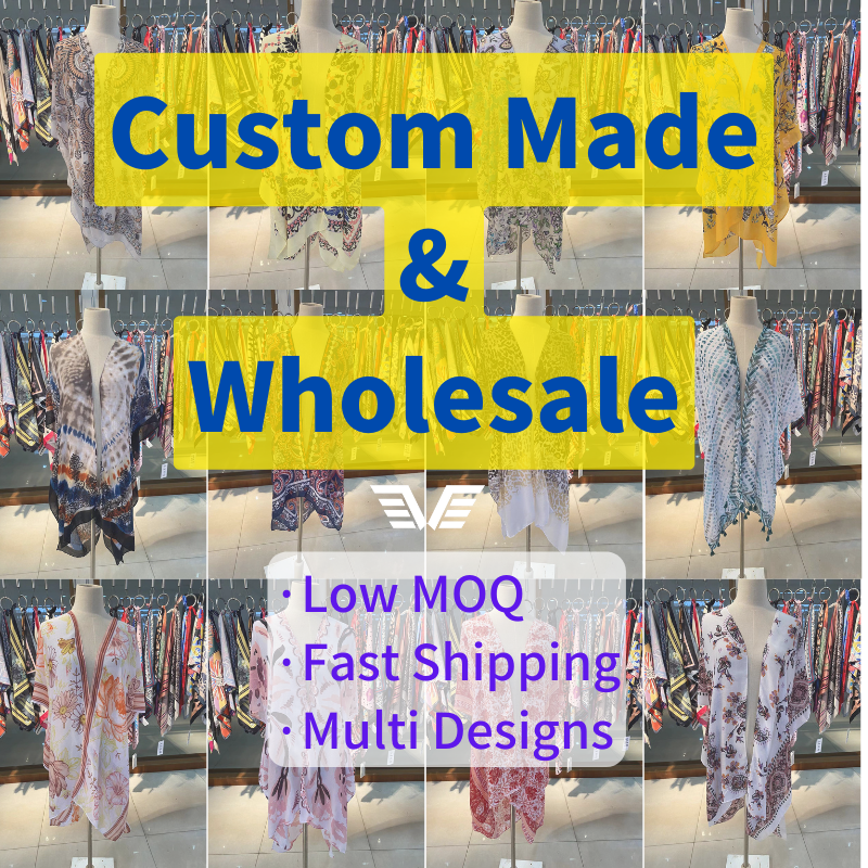 Customize Print Plus Size Women's Swimwear 100% Poly Cotton One Piece Beach Sarong Cover Letter Paisley Striped Leopard Plaid