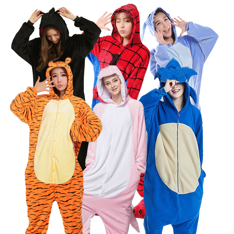 Hot Selling Sonic Onesie Pajamas Cartoon Cute Sleepwear Plush Flannel Pajamsa Set Women Kids Cosplay Kigurumi