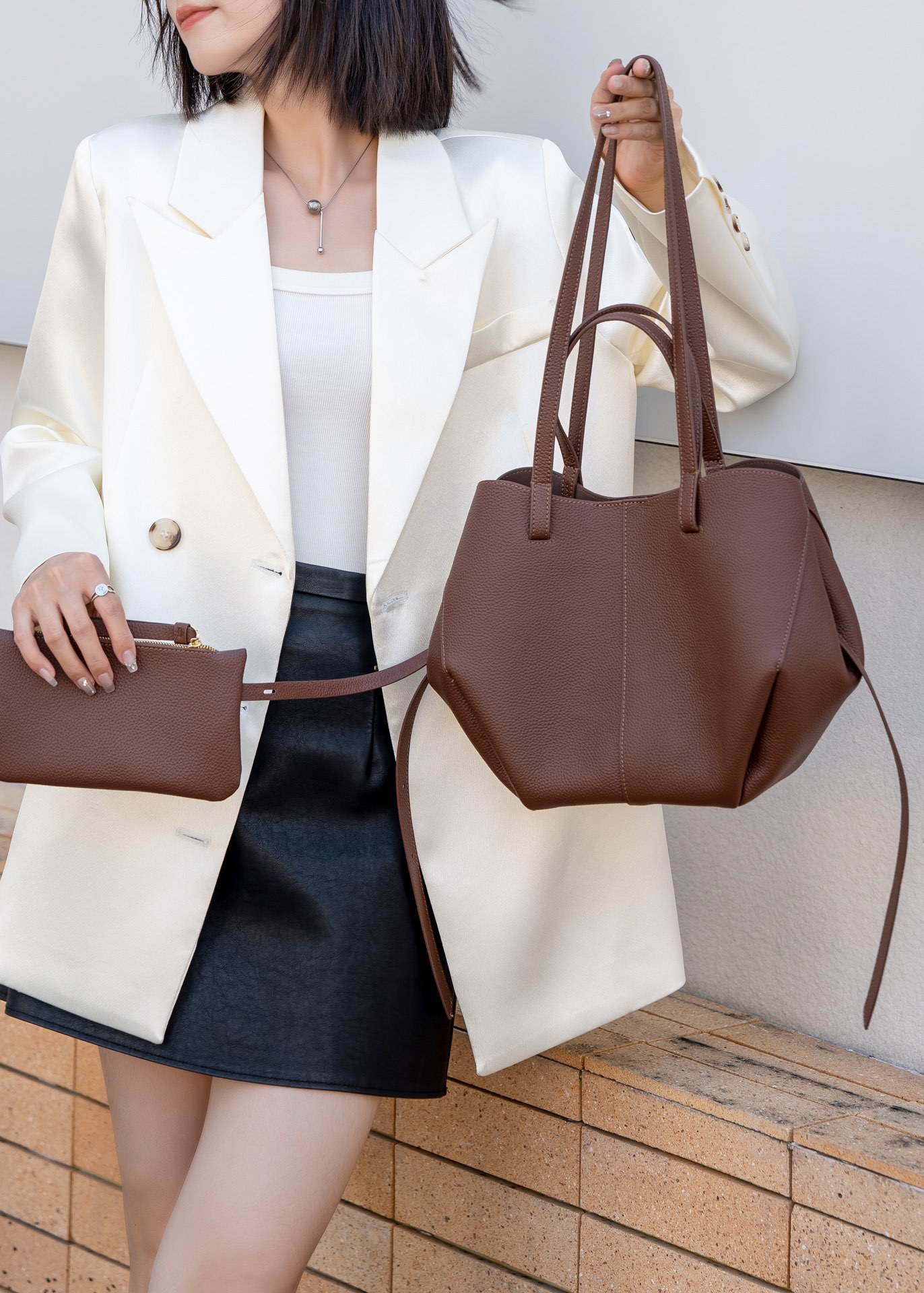 Brown Leather Handbag View