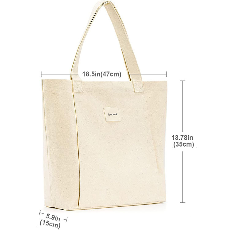 LEECORK Custom Logo Portable Canvas Yoga Tote Bag With Shoulder Strap Large Capacity Yoga Mat Carrier For Travel Gym Fitness